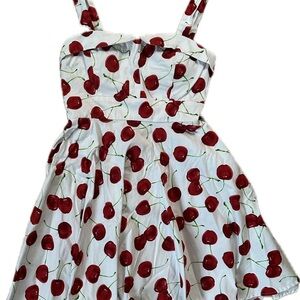 🍒 American-Made Pin-Up Cherry Mini Dress 🍒